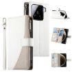 Xiaomi 15 Multi-card Zipper Wallet Leather Phone Case with Strap White - 1