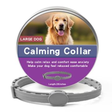 Large Dog Deworming & Calming Collar - Fleas & Ticks Removal, 72cm, Grey - 1