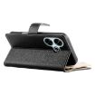Redmi 13/5G, Poco M6 4G Wallet Leather Phone Case with Strap (Black) - 5