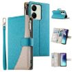 Redmi 13C/5G/13R Poco C65 Blue Leather Wallet Phone Case with Strap - 1