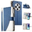 Redmi 14C/14R/A4 5G/A3 Pro Leather Wallet Case with Strap - Dark Blue - 1