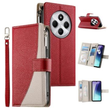 Redmi 14C/14R/A4 5G/A3 Pro Leather Wallet Case with Strap (Red) - 1