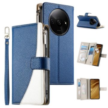 Redmi A3/Xiaomi Poco C61 Leather Wallet Phone Case, Dark Blue, Multi-card - 1