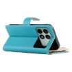 Redmi K70E/Poco X6 Pro Blue Leather Wallet Phone Case with Strap - 5