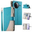 Redmi K80/K80 Pro/Poco F7 Pro Blue Leather Wallet Phone Case with Strap - 1