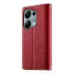 Redmi Note 13 Pro 4G/Poco M6 Pro Leather Wallet Case with Strap (Red) - 3