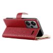 Redmi Note 13 Pro+ Global Leather Wallet Case with Strap (Red) - 5