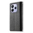Redmi Note 14 4G Black Leather Wallet Case with Strap & Multi-card Slots - 3
