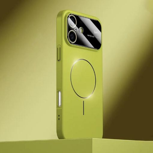 iPhone 16 Kalebol MagSafe Frosted PC Case - Avocado Green, Large Window - 1