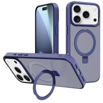 iPhone 17 Pro Kalebol Metal Lens Frame MagSafe Case Navy Blue - 1