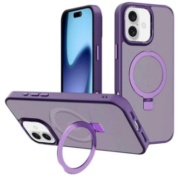 iPhone 17 Kalebol Metal Lens Frame MagSafe Case Dark Purple - 1