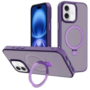 iPhone 16 Plus Dark Purple Metal Lens Frame MagSafe Case by Kalebol - 1