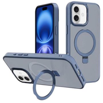 iPhone 16 Plus Sierra Blue Metal Lens Frame MagSafe Case by Kalebol - 1