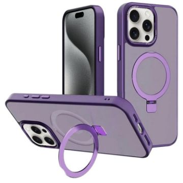 iPhone 15 Pro Max Dark Purple Metal Lens Frame MagSafe Case - 1
