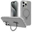 iPhone 15 Pro Kalebol Metal Lens Frame MagSafe Frosted Case Grey - 1