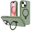 iPhone 15 Plus Dark Green Metal Lens Frame MagSafe Case by Kalebol - 1