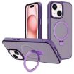 iPhone 15 Plus Dark Purple Metal Lens Frame MagSafe Case by Kalebol - 1