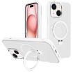 iPhone 15 Kalebol Metal Lens Frame MagSafe Frosted White Case - 1