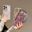 iPhone 16 Pro Rose Gold Rhinestone MagSafe Case with Large Lens Hole - 3