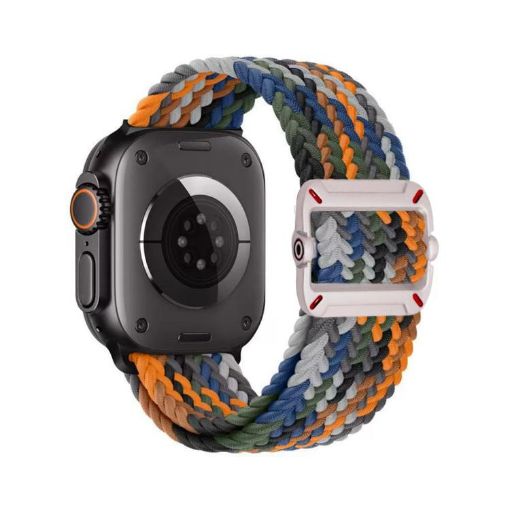 Camouflage Nylon Braid Watch Band for Apple Watch 46/49/45/44mm - 1