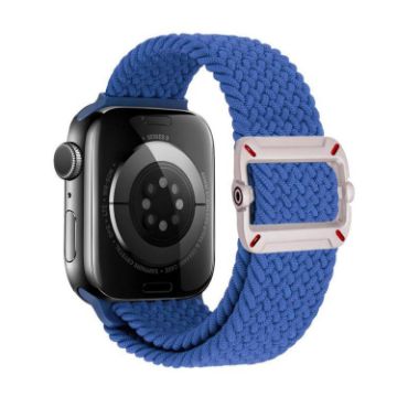 Apple Watch Band 42/41/40/38mm Double Loop Nylon Braid - Cold Sea Blue - 1