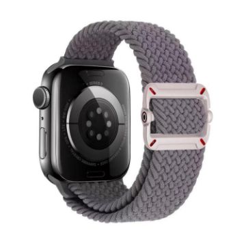 Apple Watch Band 42/41/40/38mm Double Loop Nylon Braid Space Gray - 1