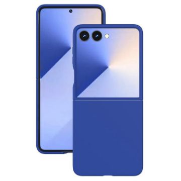 Samsung Galaxy Z Flip5 Blue Paint-Sprayed Solid Color PC Case - 1