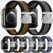 Apple Watch 38/40/41/S10 42mm Grey White Nylon Braided Band - 2