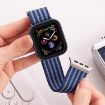 Apple Watch 38/40/41/S10 42mm Grey White Nylon Braided Band - 5