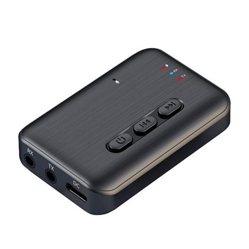 2 in 1 Car Bluetooth AUX Receiver Transmitter Audio Adapter - Black - 1