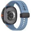 Samsung Galaxy Watch 8/8 Classic Magnetic Black Buckle Silicone Band Blue - 2