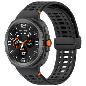 Samsung Galaxy Watch 8/8 Classic Magnetic Black Silicone Band - 1