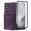 Samsung Galaxy Z Fold6 Leather Case with Card Holder & Tempered Film - 2