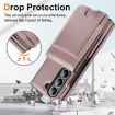 Samsung Galaxy Z Fold5 Rose Gold Leather Case with Card Holder & Film - 3