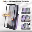 Samsung Galaxy Z Fold5 Light Purple Leather Case with Card Holder & Film - 7