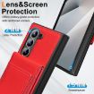 Samsung Galaxy Z Fold7 Red Leather Case with Card Holder & Tempered Film - 5