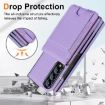 Samsung Galaxy Z Fold4 Light Purple Leather Case with Card Holder & Film - 3
