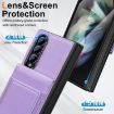 Samsung Galaxy Z Fold4 Light Purple Leather Case with Card Holder & Film - 5