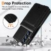 Samsung Galaxy Z Fold3 Leather Case with Card Holder & Tempered Film (Black) - 3
