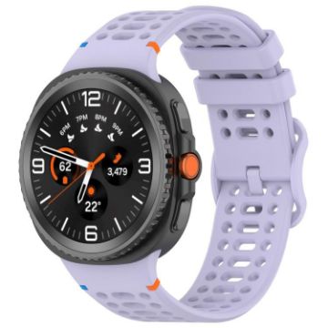 Samsung Galaxy Watch 8/8 Classic Silicone Band, Ladder Buckle, Purple - 1