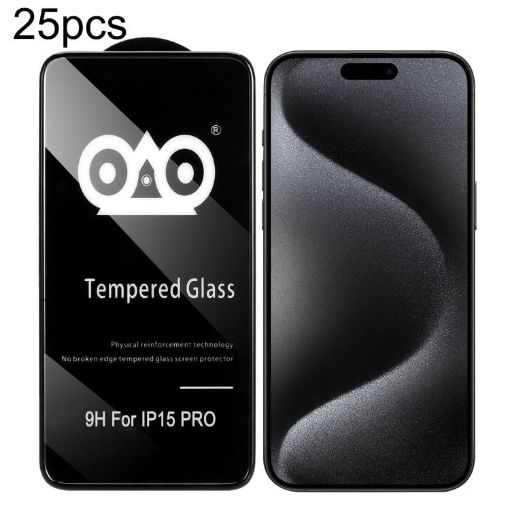 iPhone 15 Pro 25pcs Shockproof Edge Airbag Tempered Glass Film - 1
