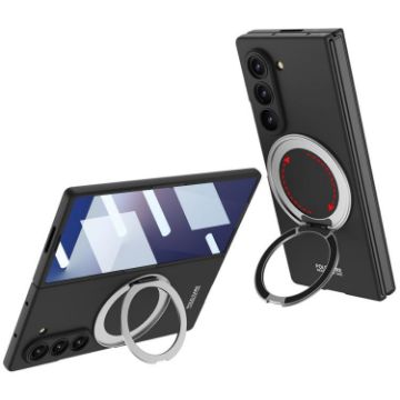 Samsung Galaxy Z Fold7 5G GKK Ultra-thin Magnetic Case with Bracket (Black) - 1