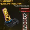 9005 LED Headlight Bulb 2pcs 35W 3000LM 6500K IP68 Waterproof Gold - 7