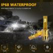H1 2pcs 35W 3000LM 6500K IP68 Waterproof Car LED Headlight Bulb Gold - 4