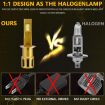 H1 2pcs 35W 3000LM 6500K IP68 Waterproof Car LED Headlight Bulb Gold - 5