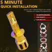 H1 2pcs 35W 3000LM 6500K IP68 Waterproof Car LED Headlight Bulb Gold - 7
