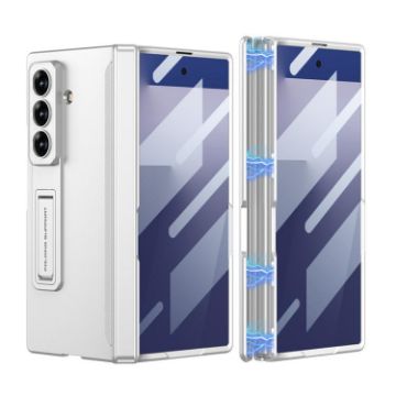Samsung Galaxy Z Fold7 5G Silver Magnetic Full Cover Case with HD Film - 1