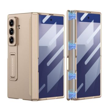 Samsung Galaxy Z Fold7 5G Gold Magnetic Full Cover Case with HD Film - 1