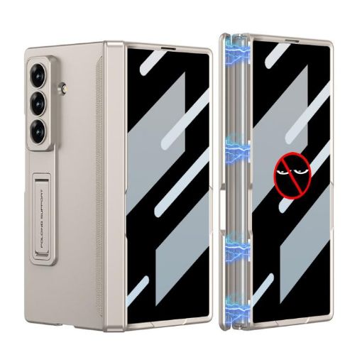 Samsung Galaxy Z Fold7 5G Privacy Film Magnetic Case Titanium Grey - 1