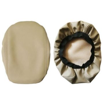 Nissan Teana 2007-2012 Armrest Box Leather Cover Beige Elastic Band - 1